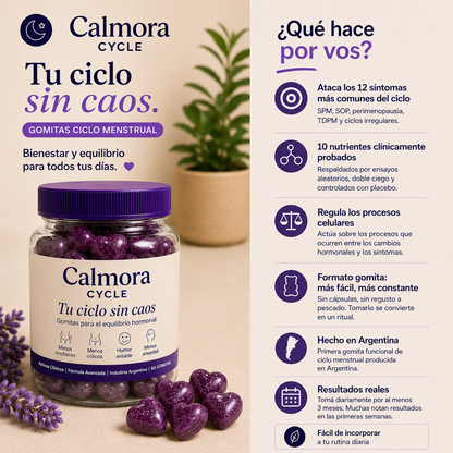 Calmora Cycle – Gomitas de bienestar femenino