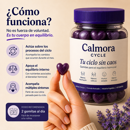 Calmora Cycle – Gomitas de bienestar femenino